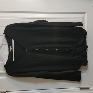 MAIN STRIP BUTTON UP THERMAL- FRONT TIE SIZE LARGE